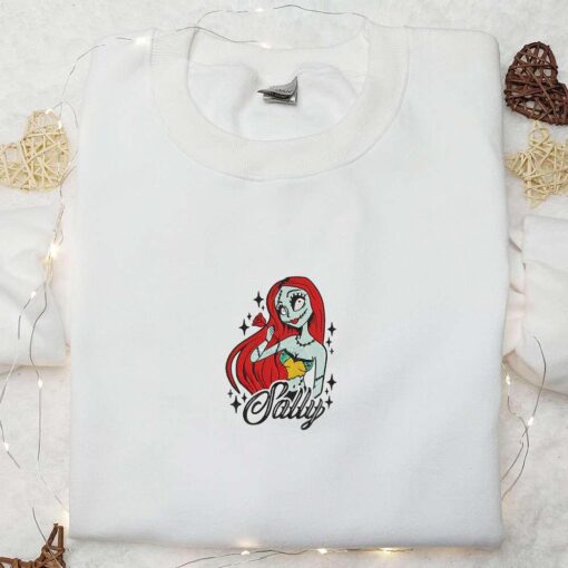 Sally Pretty Embroidered T shirt The Nightmare Before Christmas Movie Embroidered T shirt Best Gift Ideas