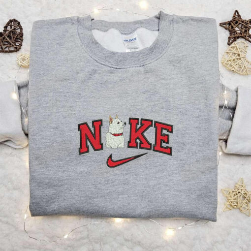 Samoyed Dog x Nike Embroidered Shirt Animal Embroidered Shirt Nike Inspired Embroidered Hoodie