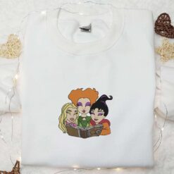 Sanderson Sisters Embroidered Sweatshirt Disney Halloween Embroidered Hoodie Best Halloween Gifts for Family