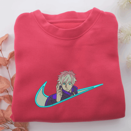 Satoru Gojo Swoosh Nike Embroidered Sweatshirt, Nike Movie Inspired, Best Gifts Idea For Him Her - Image 5