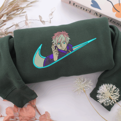 Satoru Gojo Swoosh Nike Embroidered Sweatshirt, Nike Movie Inspired, Best Gifts Idea For Him Her - Image 3