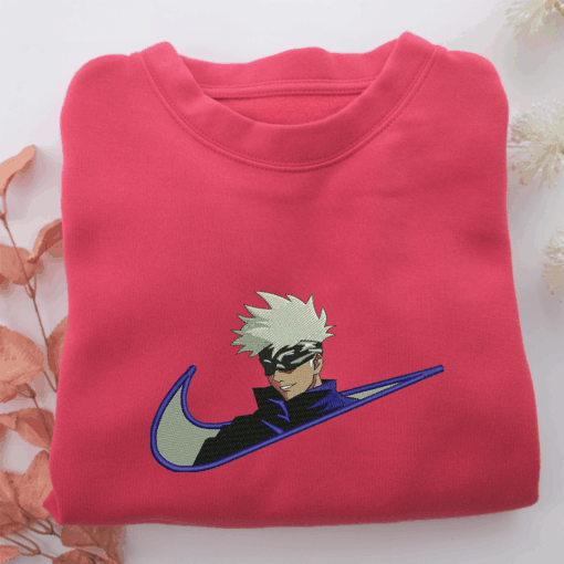 Satoru Gojo Swoosh v1  Nike Embroidered Sweatshirt, Nike Movie Inspired, Best Gifts Idea For Him Her - Image 5