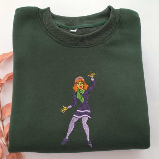 Scared Daphne Blake Embroidery, Disneyland Embroidered Sweatshirt, Movie Disney Inspired, Best Gifts Idea For Him Her - Image 3