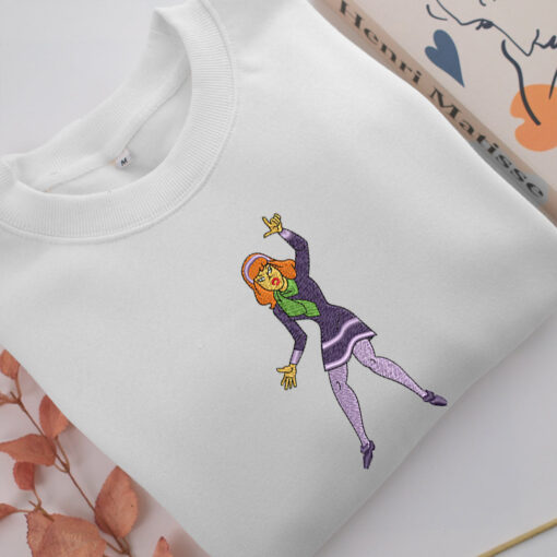 Scared Daphne Blake Embroidery, Disneyland Embroidered Sweatshirt, Movie Disney Inspired, Best Gifts Idea For Him Her - Image 2