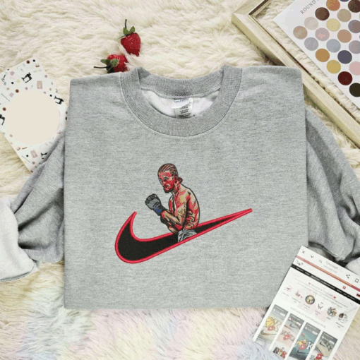 Sean Omalley Boxer X Nike Swoosh Embroidered Shirt Celebrity Embroidered Hoodie, Best Gift For Fans