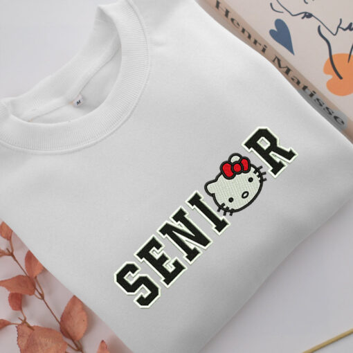 Senior Kitty Embroidery, Disneyland Embroidered Sweatshirt, Movie Disney Inspired, Best Gifts Idea For Him Her - Image 2