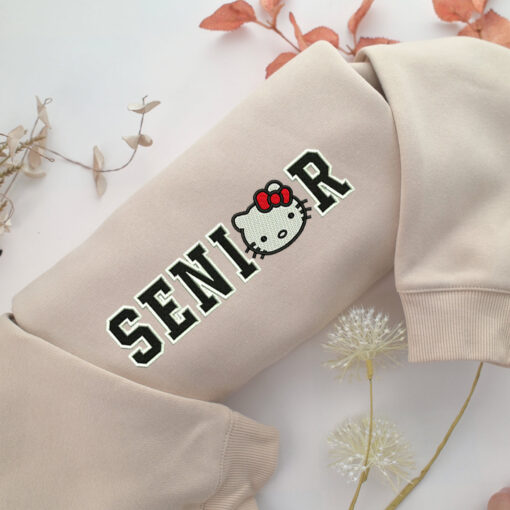 Senior Kitty Embroidery, Disneyland Embroidered Sweatshirt, Movie Disney Inspired, Best Gifts Idea For Him Her