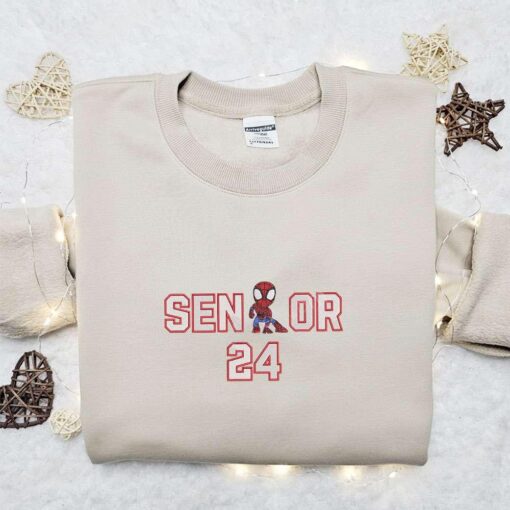 Senior Spider Man Embroidered T shirt Marvel Movie Embroidered T shirt Best Gift Ideas