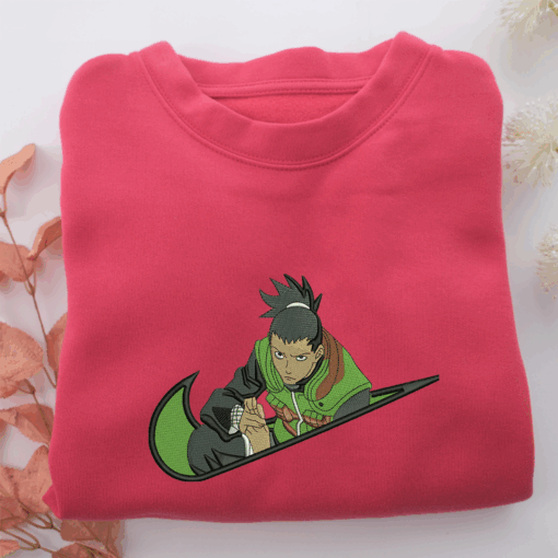 Shikamaru Nara Swoosh Nike Embroidered Sweatshirt, Nike Movie Inspired, Best Gifts Idea For Him Her - Image 5