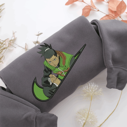 Shikamaru Nara Swoosh Nike Embroidered Sweatshirt, Nike Movie Inspired, Best Gifts Idea For Him Her - Image 4