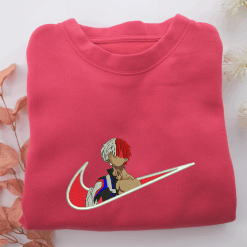 Shoto Todoroki Swoosh Nike Embroidered Sweatshirt, Nike Movie Inspired, Best Gifts Idea For Him Her - Image 5