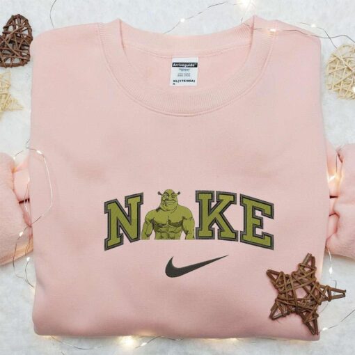 Shrek X Nike Embroidered Sweatshirt Disney Characters Embroidered Sweatshirt Custom Embroidered Hoodie