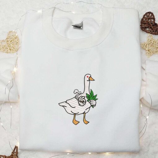 Silly Goose Embroidered Shirt Animal Embroidered Shirt Funny Embroidered Shirt