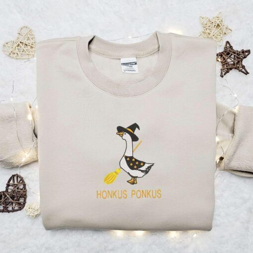 Silly Goose Honkus Ponkus Embroidered Shirt Animal Embroidered Shirt Halloween Embroidered Shirt