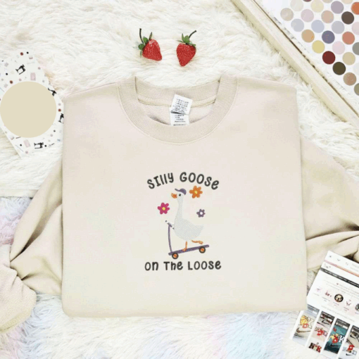 Silly Goose On The Loose Funny Embroidered Shirt, Inspired Famous Movie, Best Gift For Fans