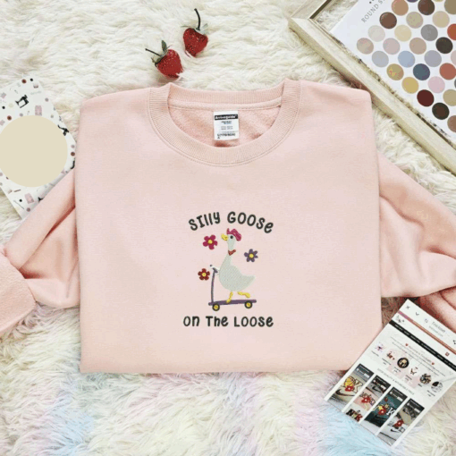 Silly Goose On The Loose Funny Embroidered Shirt, Inspired Famous Movie, Best Gift For Fans