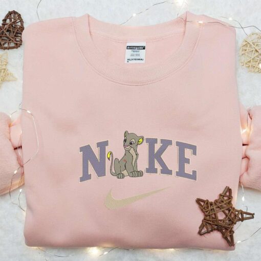 Silver Nala X Nike Embroidered Shirt Disney The Lion King Embroidered Hoodie Nike Inspired Embroidered Sweatshirt