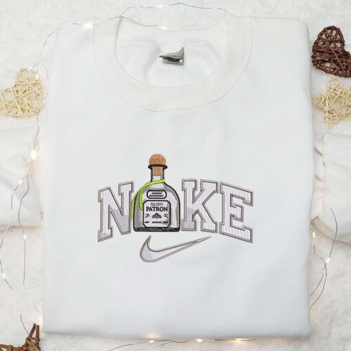 Silver Patron Wine Favorite Drink Embroidered Shirt