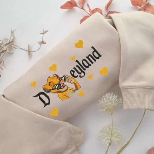 Simba Disneyland Embroidery, Disneyland Embroidered Sweatshirt, Movie Disney Inspired, Best Gifts Idea For Him Her