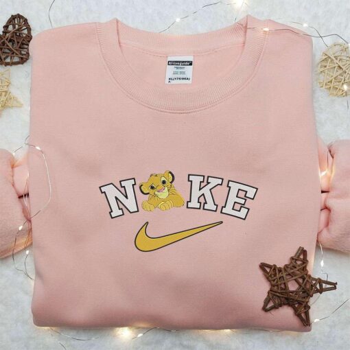 Simba Kid x Nike Embroidered Hoodie The Lion King Embroidered Shirt Nike Inspired Embroidered Shirt