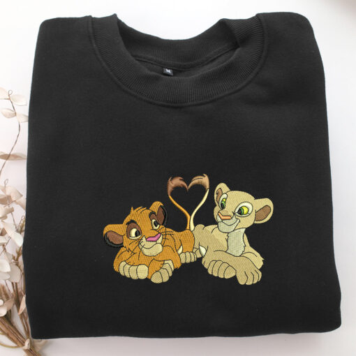 Simba & Nala Embroidery, Disneyland Embroidered Sweatshirt, Movie Disney Inspired, Best Gifts Idea For Him Her - Image 5