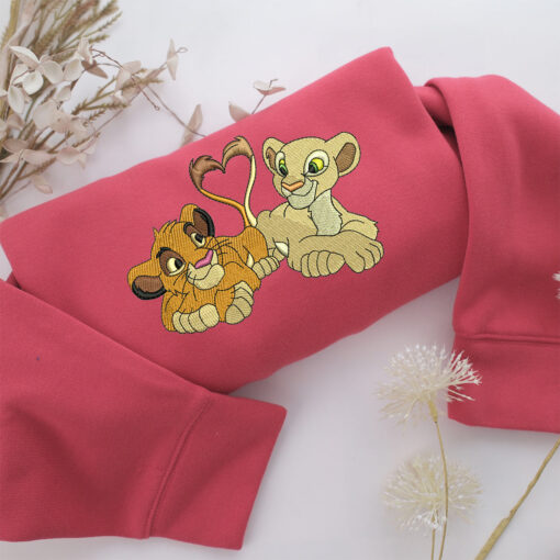 Simba & Nala Embroidery, Disneyland Embroidered Sweatshirt, Movie Disney Inspired, Best Gifts Idea For Him Her - Image 4