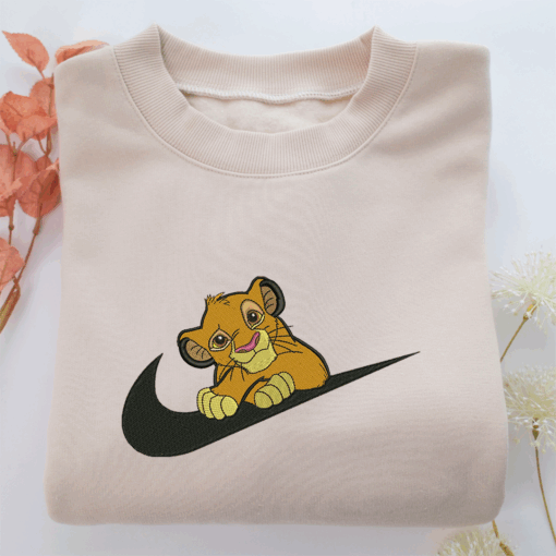 Simba Swoosh Nike Embroidered Sweatshirt, Nike Movie Inspired, Best Gifts Idea For Him Her
