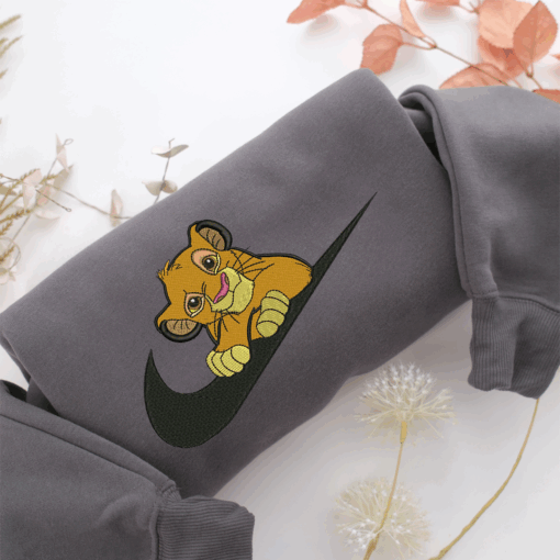 Simba Swoosh Nike Embroidered Sweatshirt, Nike Movie Inspired, Best Gifts Idea For Him Her - Image 4