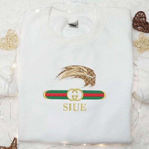 SIU Edwardsville Cougars x Gucci Embroidered Shirt NCAA Sports Embroidered Hoodie Best Gift Idea