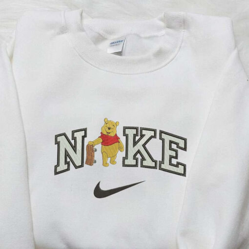 Skate Board Winnie The Pooh X Nike Embroidered Sweatshirt Winnie The Pooh Embroidered Sweatshirt Nike Inspired Embroidered Shirt