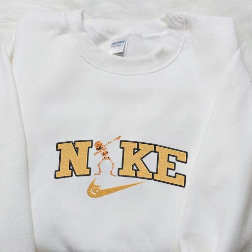 Skeleton Swag x Nike Embroidered Hoodie Nike Inspired Embroidered Shirt Best Halloween Gift Ideas