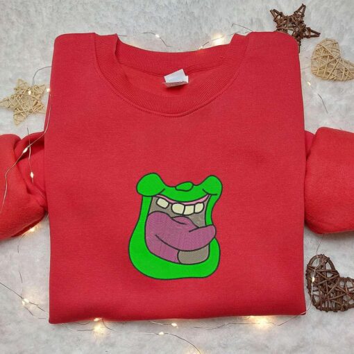 Slimer Mouth Embroidered T shirt Ghostbusters Movie Embroidered Hoodie Best Gift Ideas For Family
