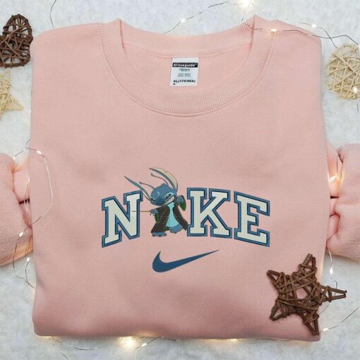 Slitherin Stitch X Nike Embroidered Sweatshirt Lilo And Stitch Embroidered Shirt Nike Inspired Embroidered Shirt