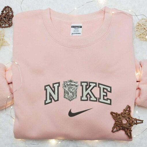 Slytherin x Nike Embroidered Sweatshirt Harry Potter Embroidered Shirt Best Gift Ideas