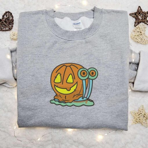 Snail Pumpkin Halloween Embroidered T shirt Halloween Embroidered Hoodie Best Halloween Gift Ideas For Family