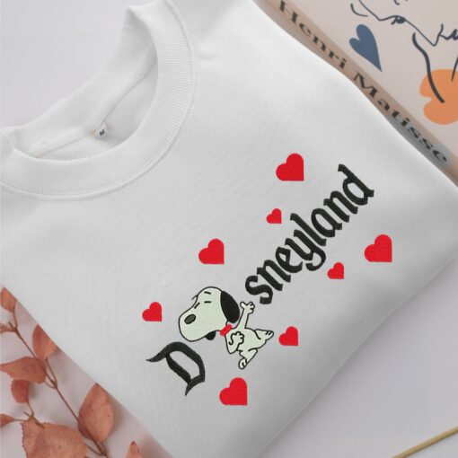 Snoopy Disneyland Embroidery, Disneyland Embroidered Sweatshirt, Movie Disney Inspired, Best Gifts Idea For Him Her - Image 2