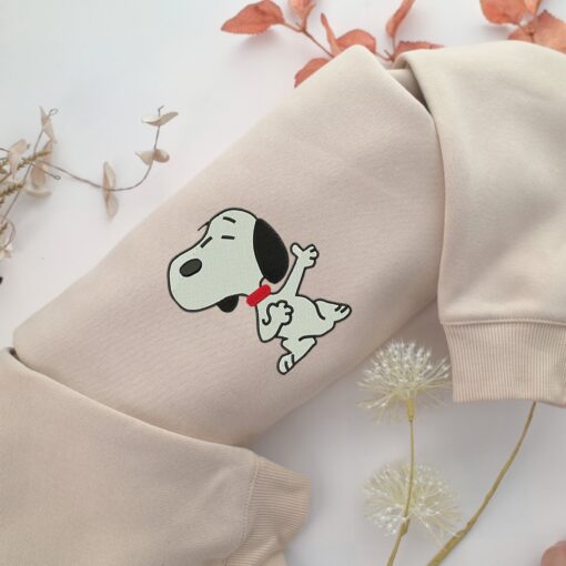 Snoopy Embroidery, Disneyland Embroidered Sweatshirt, Movie Disney Inspired, Best Gifts Idea For Him Her
