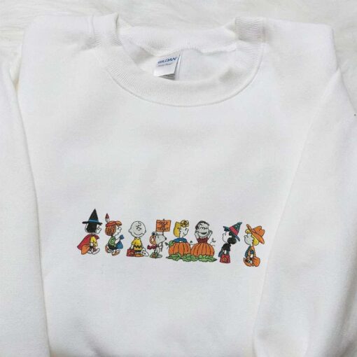 Snoopy Halloween Group Embroidered Shirt Peanuts Halloween Embroidered Hoodie Best Halloween Gift Ideas