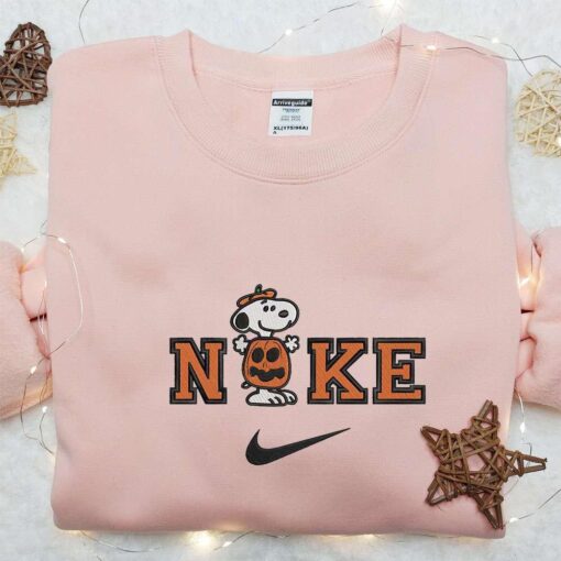 Snoopy Pumpkin x Nike Embroidered Sweatshirt Peanuts Disney Embroidered Shirt Best Halloween Gift Ideas