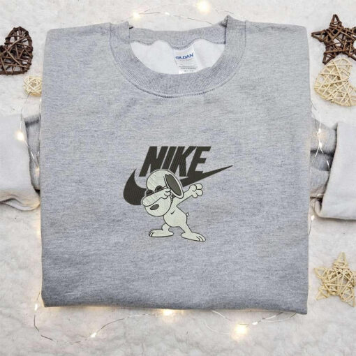 Snoopy Swag X Nike Cartoon Embroidered Hoodie Disney Characters Embroidered Shirt Best Gift Ideas For Family