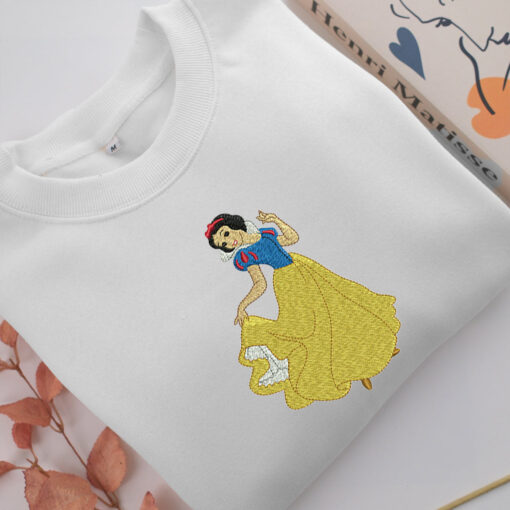 Snow White Embroidery, Disneyland Embroidered Sweatshirt, Movie Disney Inspired, Best Gifts Idea For Him Her - Image 2