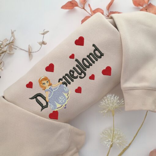 Sofia Disneyland Embroidery, Disneyland Embroidered Sweatshirt, Movie Disney Inspired, Best Gifts Idea For Him Her