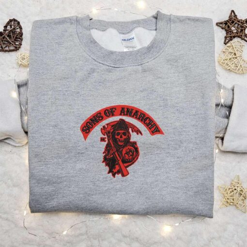 Sons Of Anarchy Embroidered Shirt Custom Embroidered Hoodie Best Gift Ideas
