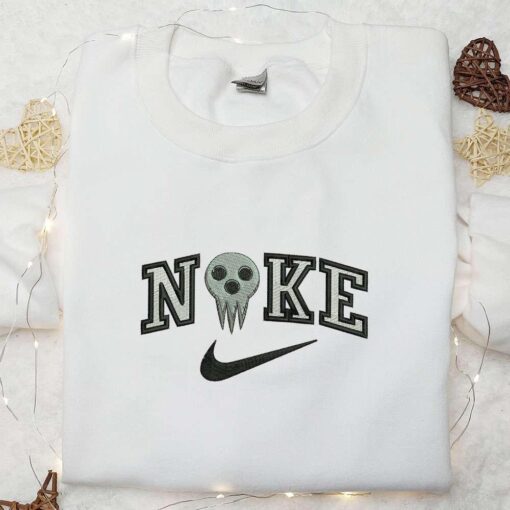 Souleater x Nike Embroidered Hoodie Nike Inspired Embroidered Shirt Best Halloween Gift Ideas