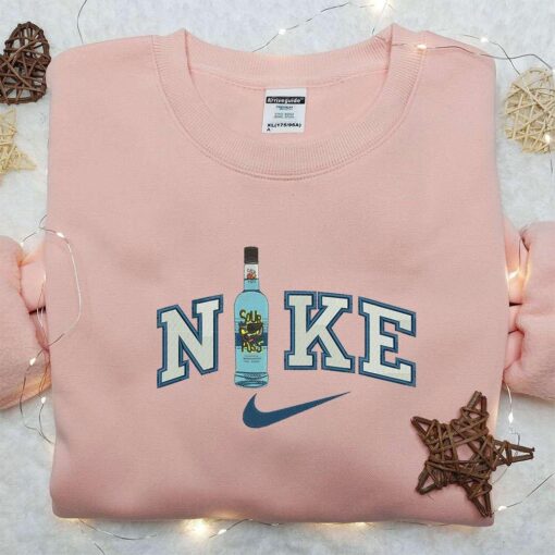 Sour Puss Bottle x Nike Embroidered Sweatshirt Favorite Drink Embroidered Shirt Nike Inspired Embroidered Shirt