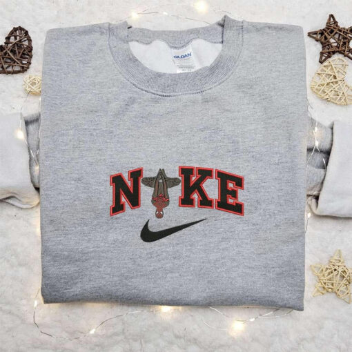 Spider Man Dark Suit x Nike Embroidered Shirt Marvel Movies Embroidered Hoodie Nike Inspired Embroidered Sweatshirt