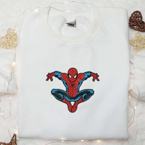 Spider Man Embroidered Shirt Marvel Superhero Movie Embroidered Hoodie Best Gift For Boys