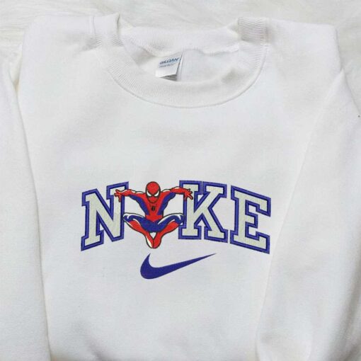 Spider Man x Nike Embroidered Sweatshirt Nike Inspired Embroidered Shirt Best Gifts for Family 1