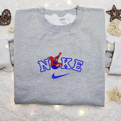 Spider Man x Nike Movie Embroidered Sweatshirt Marvel Super Heros Embroidered Shirt Best Birthday Gift Ideas for Family