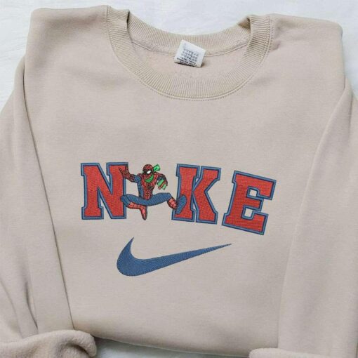 Spider Man Xmas x Nike Embroidered Sweatshirt Nike Inspired Embroidered Shirt Best Chirstmas Gift for Family